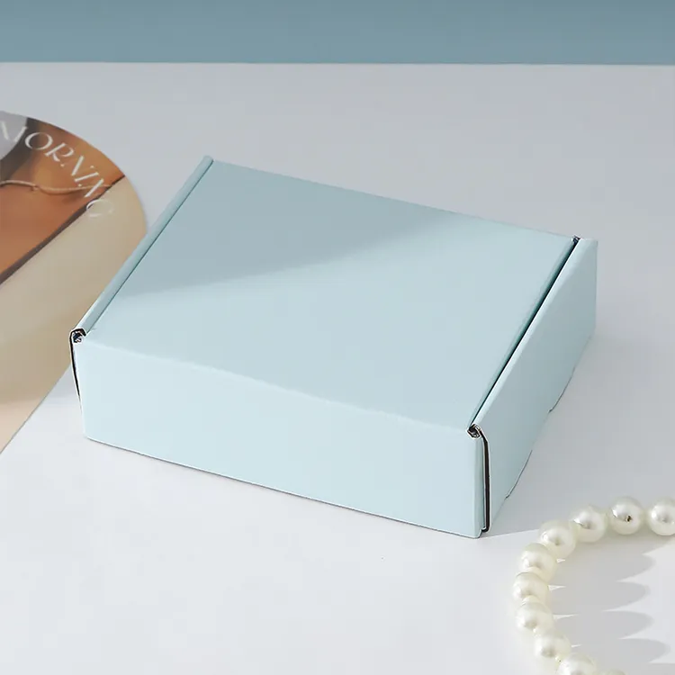 Wholesale Customizable Blue Texture Square Jewelry Storage Packaging Set Box Magnetic Closure Handle Ribbon Sponge for Rings