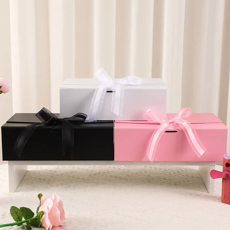 Custom Large Luxury Branded Recycled Materials Paperboard Box Black Magnetic Folding Design Clothing Socks Gift Packaging Custom