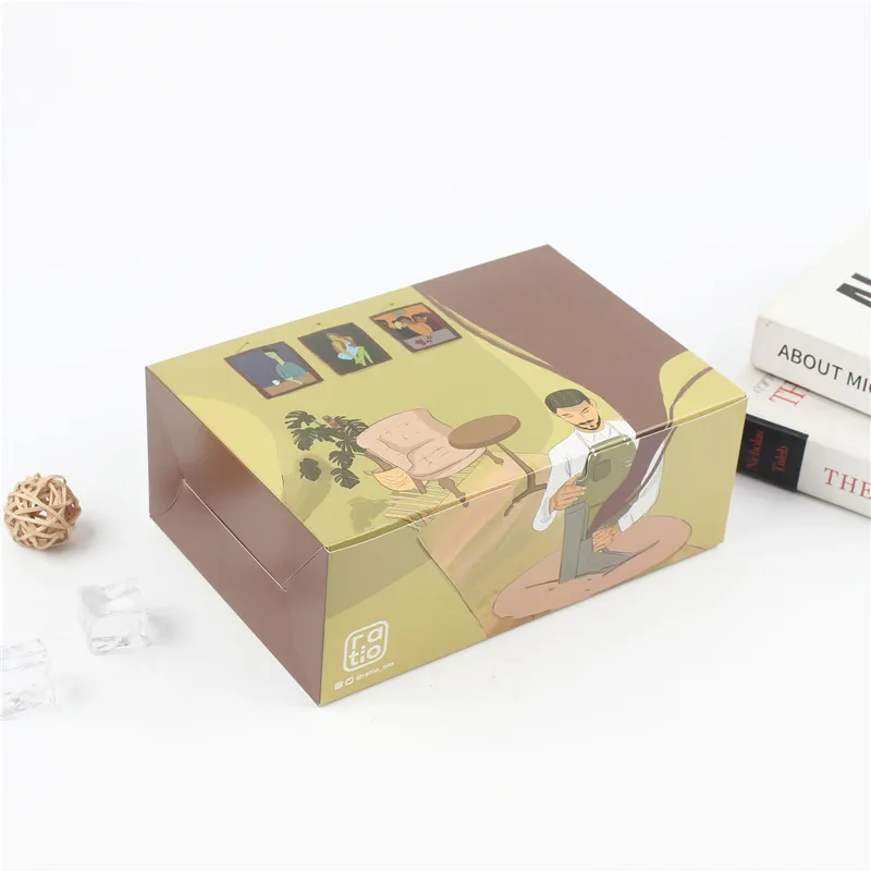 Wholesale Custom Luxury Eco-Friendly Recycled Materials 2mm Rigid Cardboard Boxes Gold Foil Embossing Sponge Lining Gift