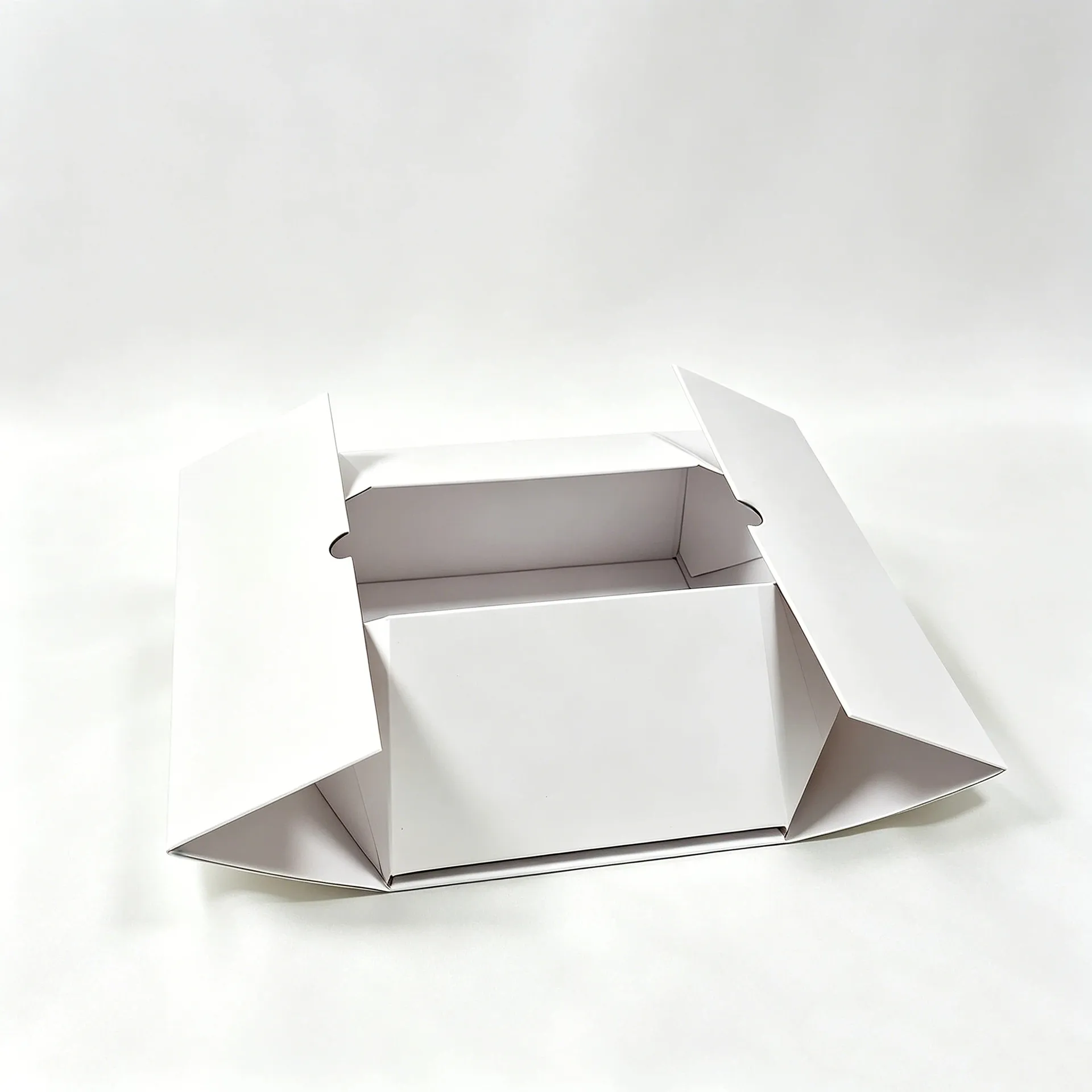 Folding Rigid Heaven and Earth Cover Gift Box with Bow Ribbon Matte Black Large Shoes & Clothing Packaging Recycled Materials