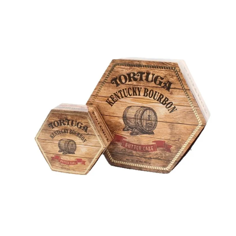 Customized Eco Friendly Hexagonal Pizza Burger Biscuit Egg Roll Gift Rigid Paper Box with Matt Lamination and Embossing